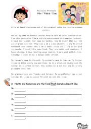 English Worksheet: Chibi Maruko