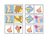 English Worksheet: Matching body parts game