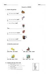 English Worksheet: CLASSWORK ON SENSES