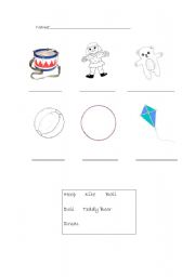 English Worksheet: Toys