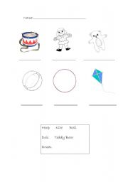 English worksheet: Toys