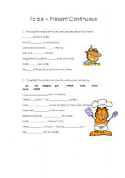 English Worksheet: To be + Present Continuous Exercises or Quiz