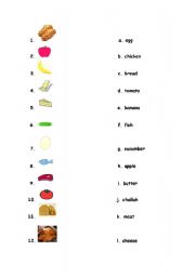 English Worksheet: Food Game (Jewish English)