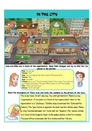 English Worksheet: In the city