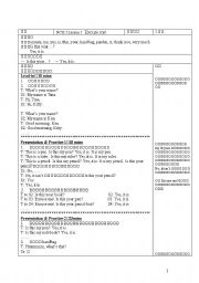 English Worksheet: teaching plan 