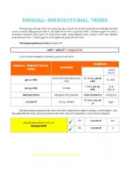 Phrasal - prepositional verbs