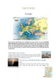 English Worksheet: Europe