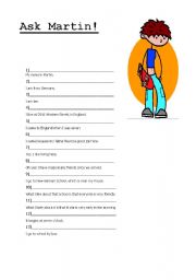 English Worksheet: Ask Martin!