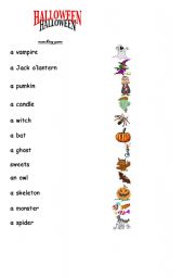 Halloween matching game