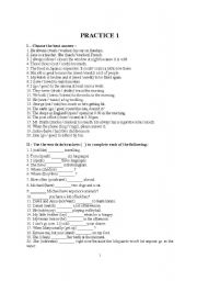 English Worksheet: English practice