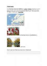 English worksheet: The Netherlands