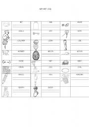 English worksheet: Alphabet (J-Q)