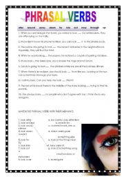 English Worksheet: Phrasal Verbs with Look