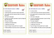 Classroom rules