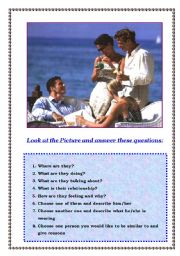 English Worksheet: Description of a picture