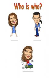 English Worksheet: who is who?