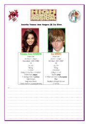 English Worksheet: High school musical