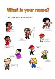 English Worksheet: What is your name?