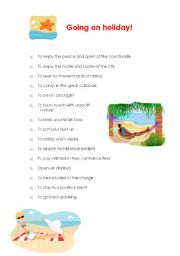 English worksheet: Holidays - Useful phrases