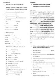 English Worksheet: test
