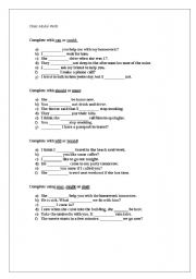 English Worksheet: Modal Verbs 