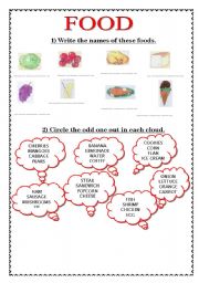 English worksheet: Food