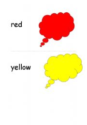 English Worksheet: Colours - flashcards