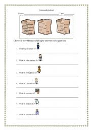 English worksheet: Community helpers