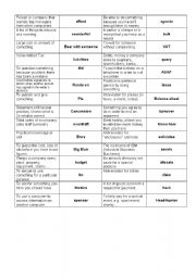 English Worksheet: General business vocabulary