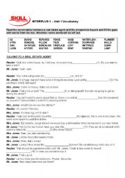 English Worksheet: Talking to a real estate agent