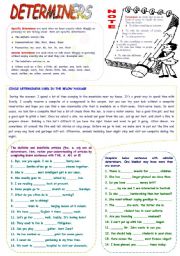 English Worksheet: Determiners