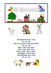 English Worksheet: Old MacDonald 