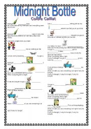 English Worksheet: Midnight Bottle - Colbie Caillat