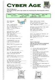 English Worksheet: Cyber Age 