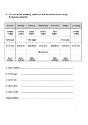 English Worksheet: Frequency Adverbs  ( 4 different worksheets )