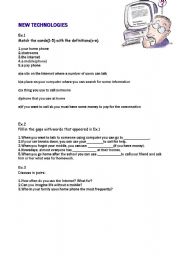 English Worksheet: New Technologies