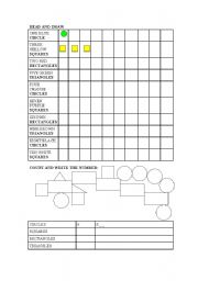 English worksheet: SHAPES