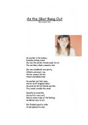 English worksheet: As the shots rang out - poetry