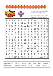 English Worksheet: Halloween Vocabulary