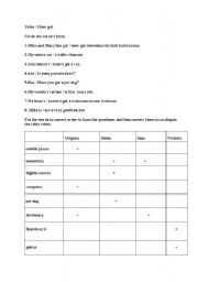 English worksheet: To be / have got 