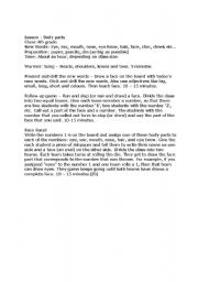 English Worksheet: body parts