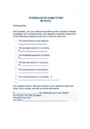 English Worksheet: Superlative adjectives