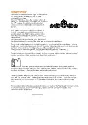 English Worksheet: The true story of Halloween