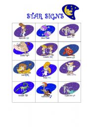 English Worksheet: Star Signs