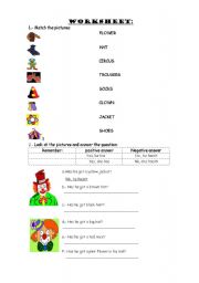 English Worksheet: At the circus