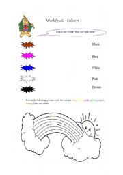 English worksheet: Colours