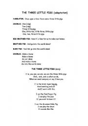 English Worksheet: 3 little pigs