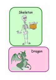 English worksheet: Skeleton and Dragon 