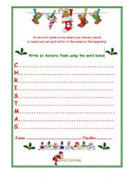 Christmas Acrostic