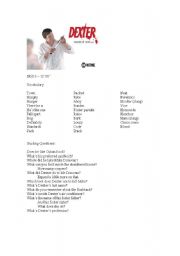 English Worksheet: Dexter S01 EP01
